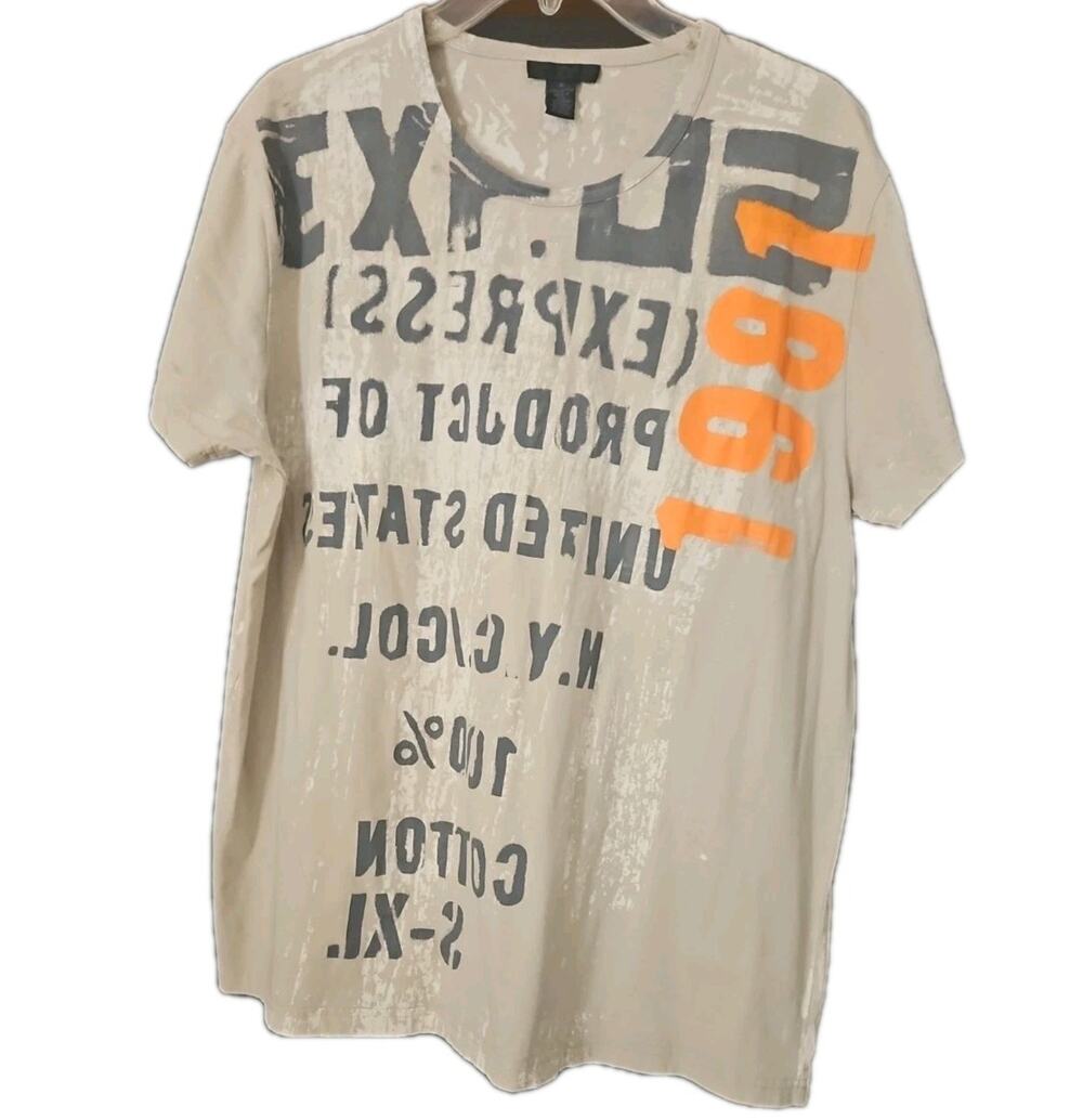 Express Shirt Men's XL Graphic Tee Crew Neck Short Sleeve Adult VTG 1981
